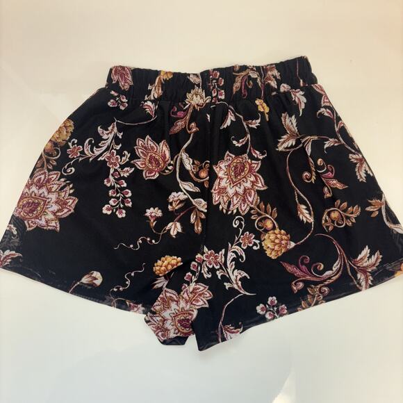 Women’s Shorts Sz M Mesh Paisley Indie Boho Lined folk Concert‎ Whimsigoth Emo - Picture 4 of 8